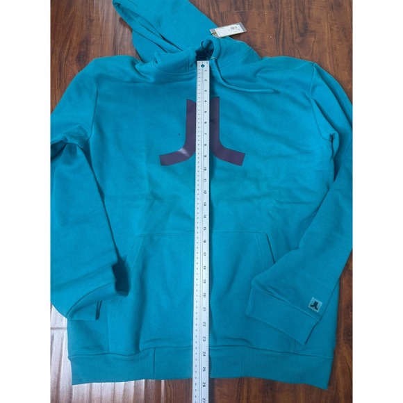 NWT WeSC Hoodie Mens SZ L Blue Black Icon Hood Logo Full Zip Sweatshirt - Picture 4 of 7